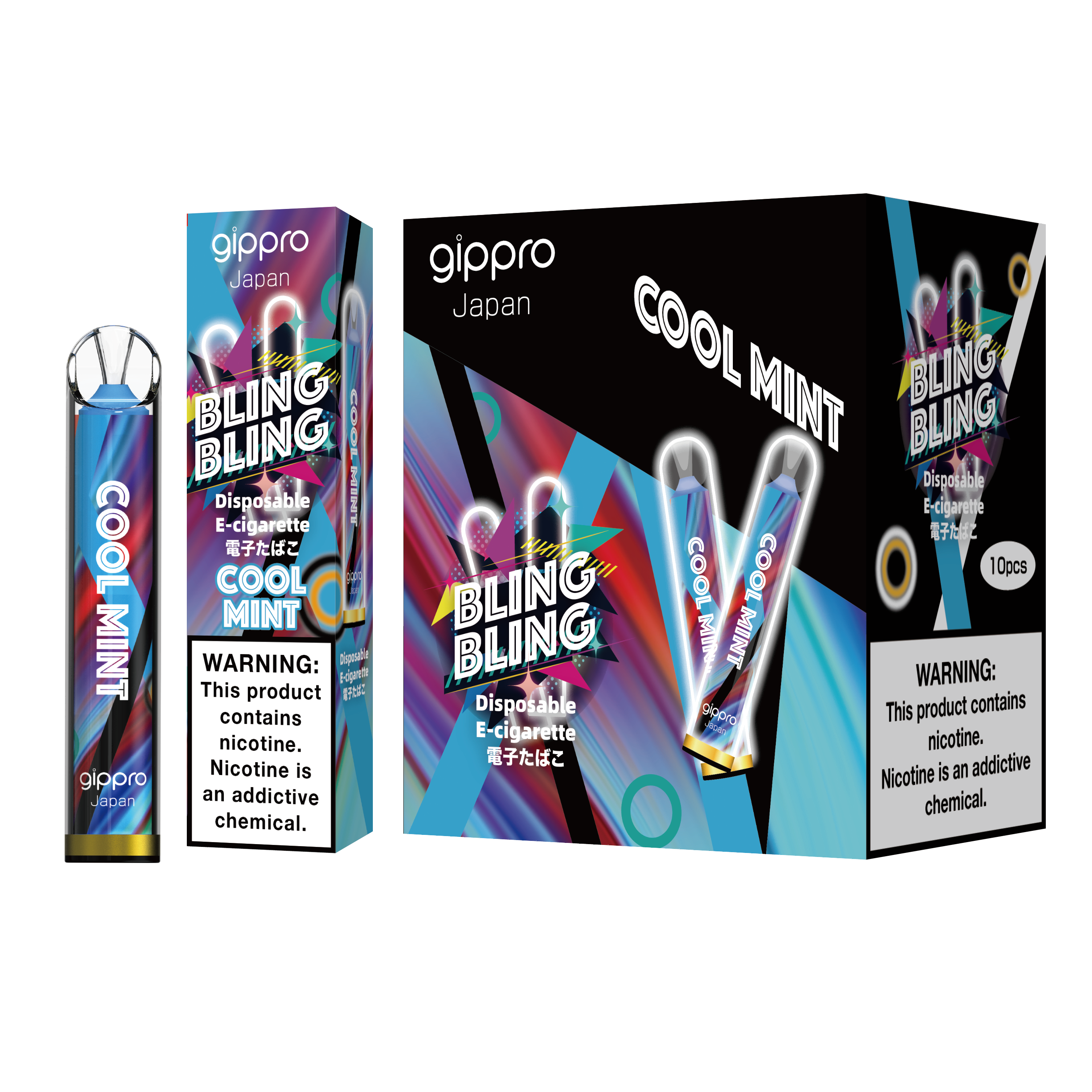 Blingbling 1200 Puffs Luminous Hindosible E -Zigarette - Zündeten Sie Ihr Vaping -Erlebnis auf