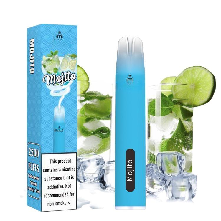 2500 PUFFS Rechargeable E-cigarette - Compact & Flavorful Vaping